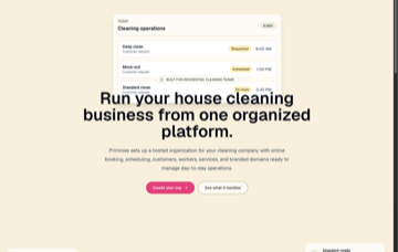 Primrose homepage screenshot
